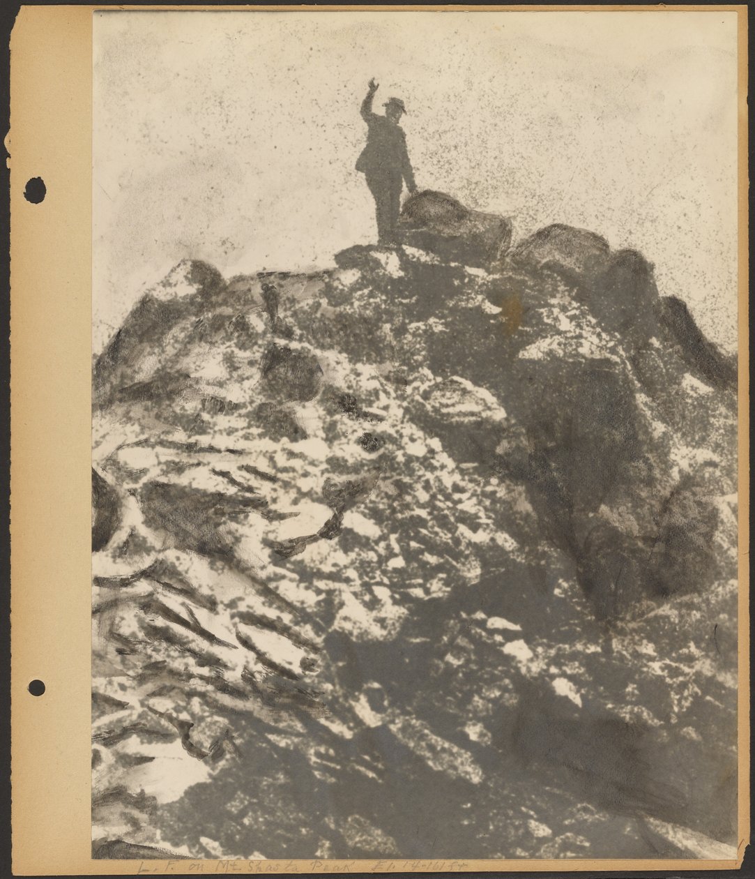 L.F. på toppen af Mount Shasta [Louis Fleckenstein] af Louis Fleckenstein