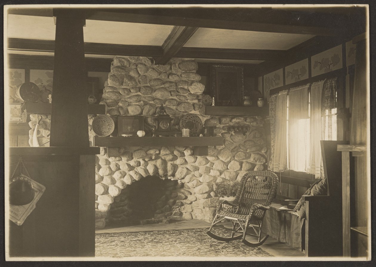 Stue, Oak Lodge af Louis Fleckenstein
