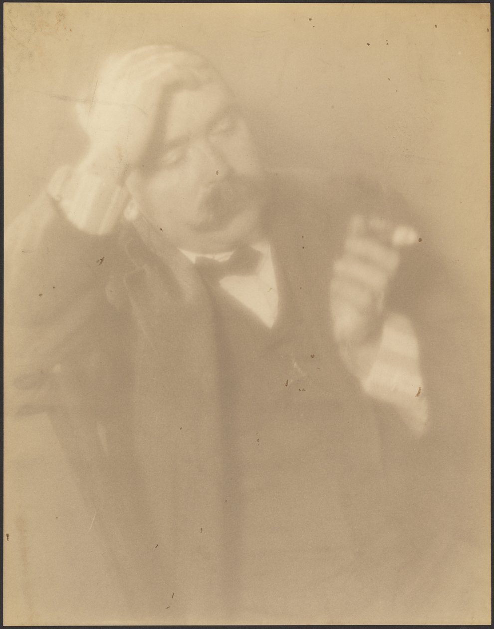 [Portræt af en mand med en cigar] af Louis Fleckenstein