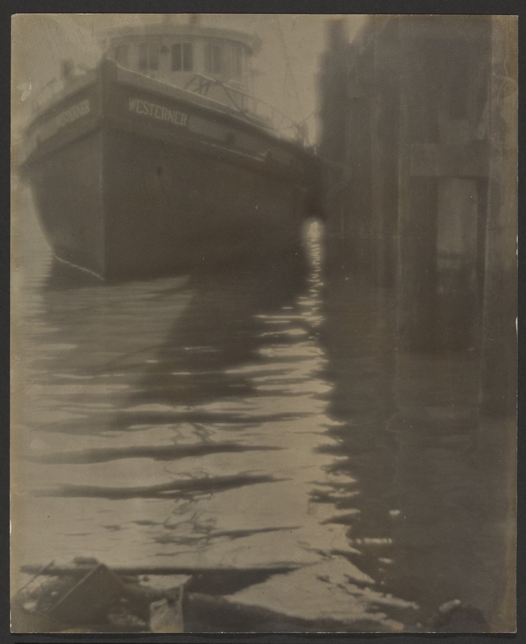 [Skib i en havn] af Louis Fleckenstein