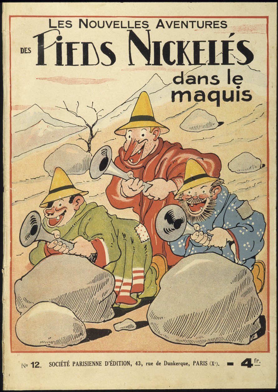 Nickeles Foots nye eventyr i Maquis, nr. 12. Af Pellos. Rene Pellos kaldte Pellos ved sit rigtige navn Rene Pellarin (1900-1998). Rettigheder forbeholdt. af Louis Forton