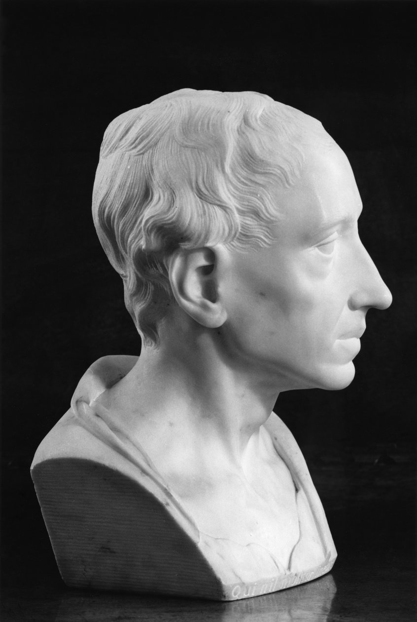 Buste af Alexander Pope (marmor) af Louis Francois Roubillac