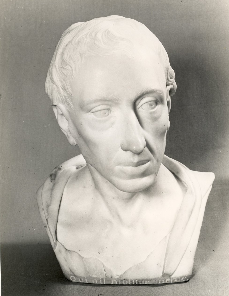 Buste af Alexander Pope (marmor) af Louis Francois Roubillac
