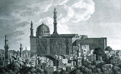 Djami- eller moskékatedralen i Hasan i Kairo, indgraveret af Pierre Nicolas Ransonnette (1745-1810) plade 65 fra bind III af 