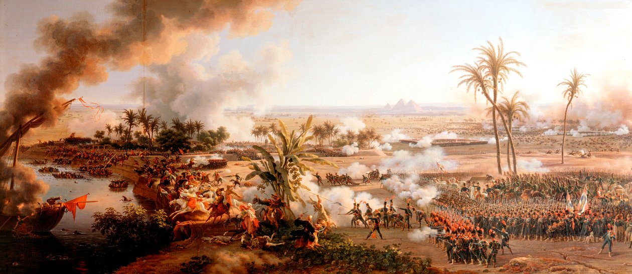 Slaget ved pyramiderne, Egypten, 21. juli 1798 af Louis Francois Lejeune