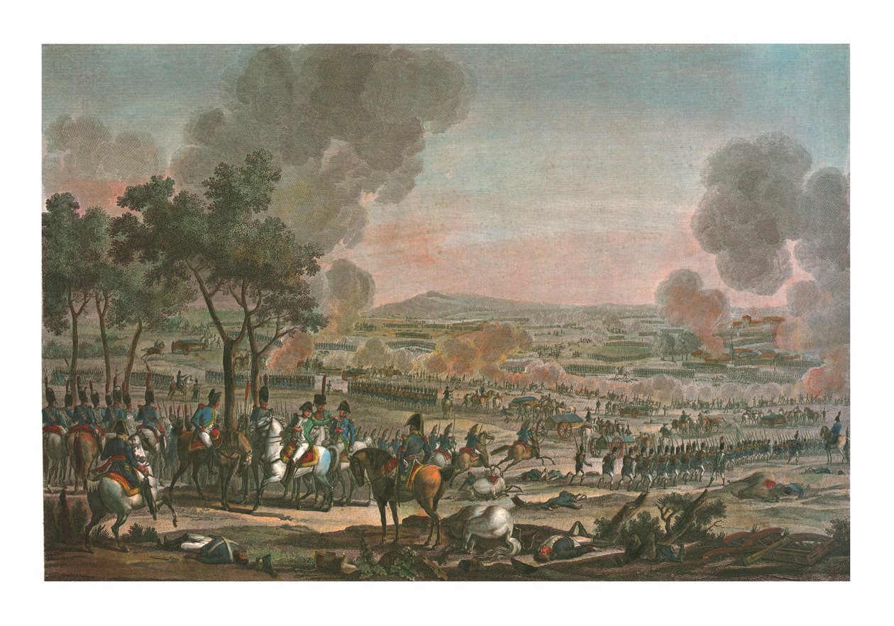 Slaget ved Wagram, 7. juli 1809, c1850. af Louis Francois Mariage