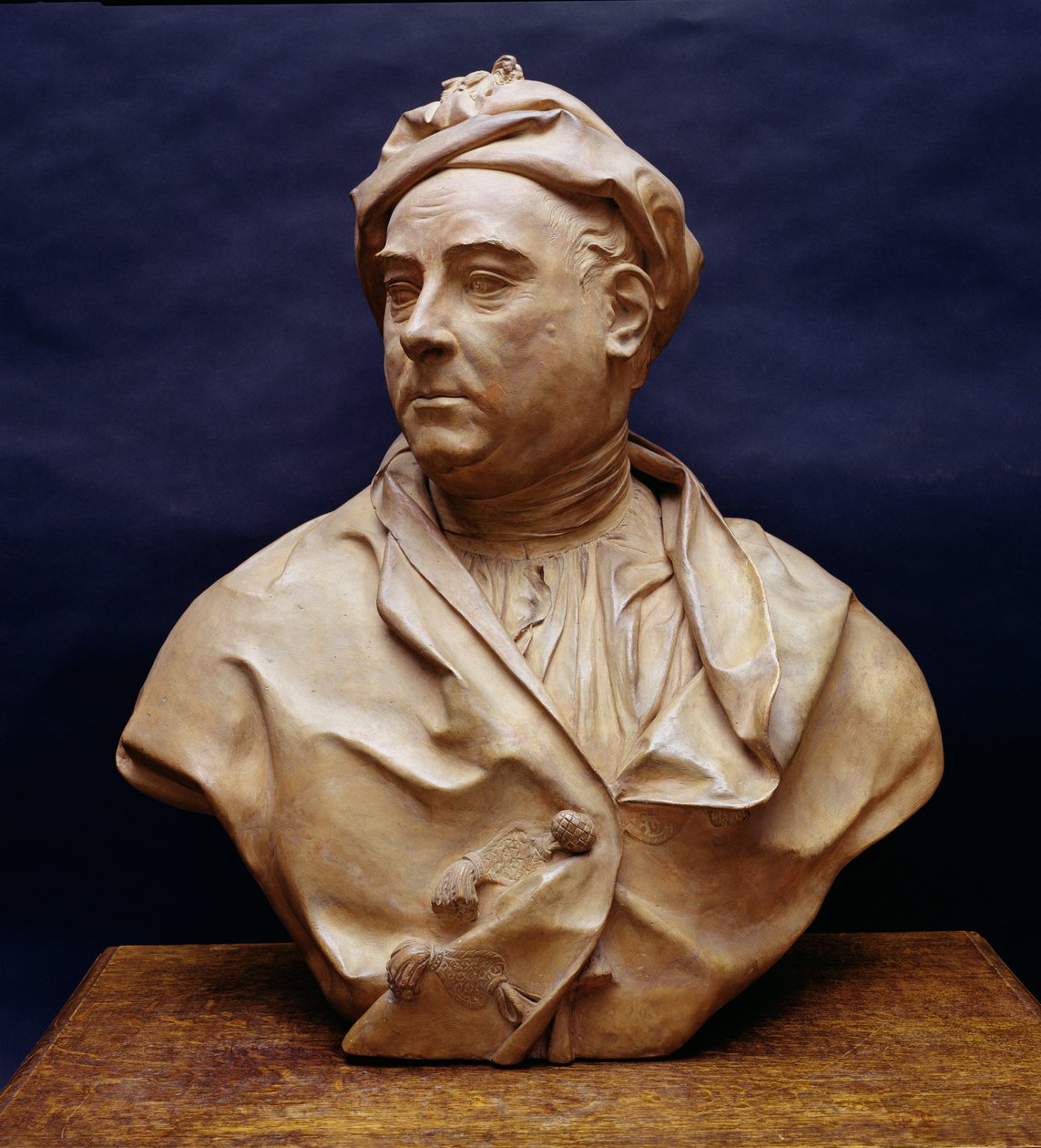 Portrætbuste af George Frederick Handel (1685-1759) (terracotta) af Louis Francois Roubillac