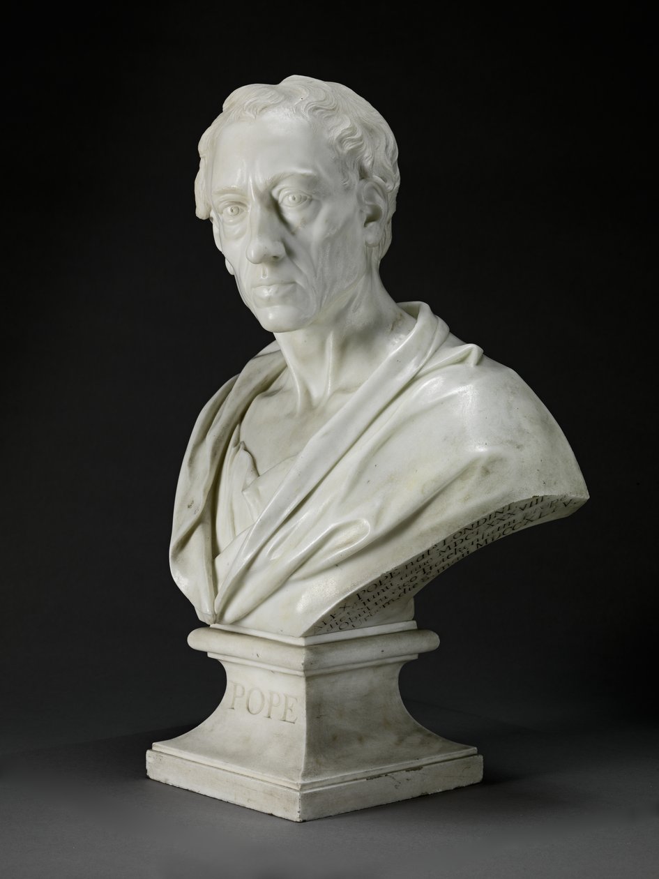 Alexander Pope (1688-1744) 1741 (marmor) af Louis Francois Roubilliac