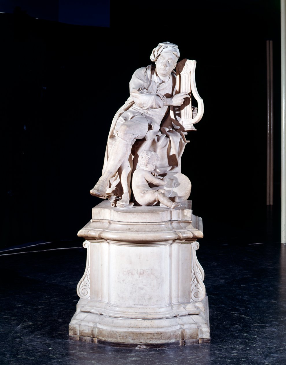 George Frederic Handel statue af Roubiliac af Louis Francois Roubilliac