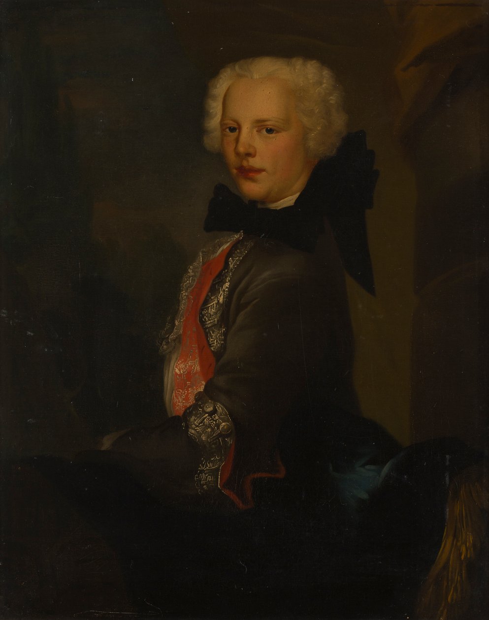 Portræt af en adelsmand (olie på lærred) af Louis Gabriel (attr.to) Blanchet