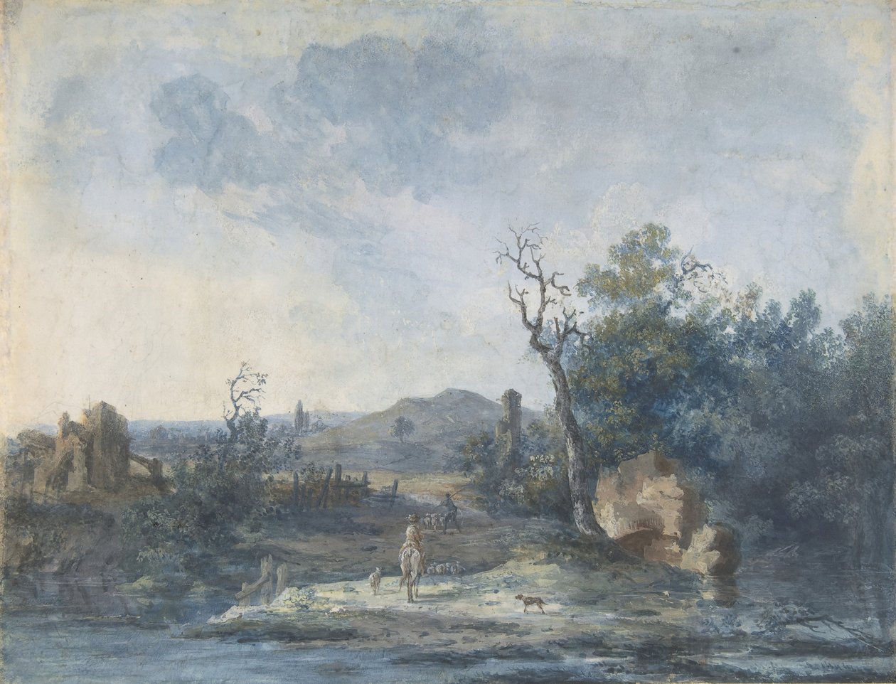 Figurer på en landevej, n.d.. af Louis Gabriel Moreau