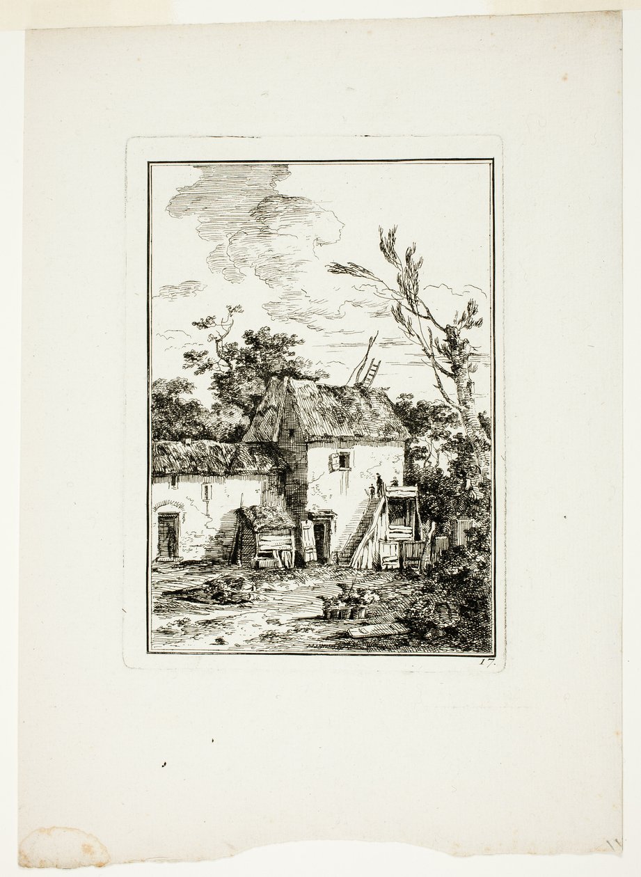 Lodret landskab af Louis Gabriel Moreau