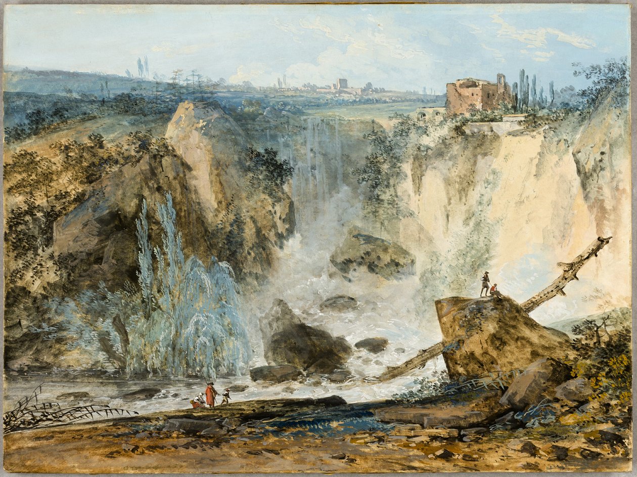 Vandfald af Louis Gabriel Moreau