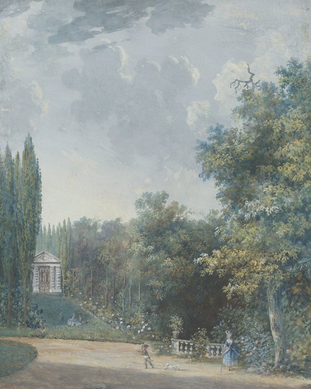 Park Udsigt af Louis Gabriel Moreau the Elder