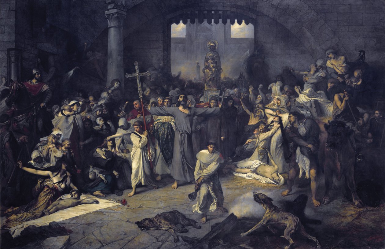 Pesten i Tournai i 1095 af Louis Galarn