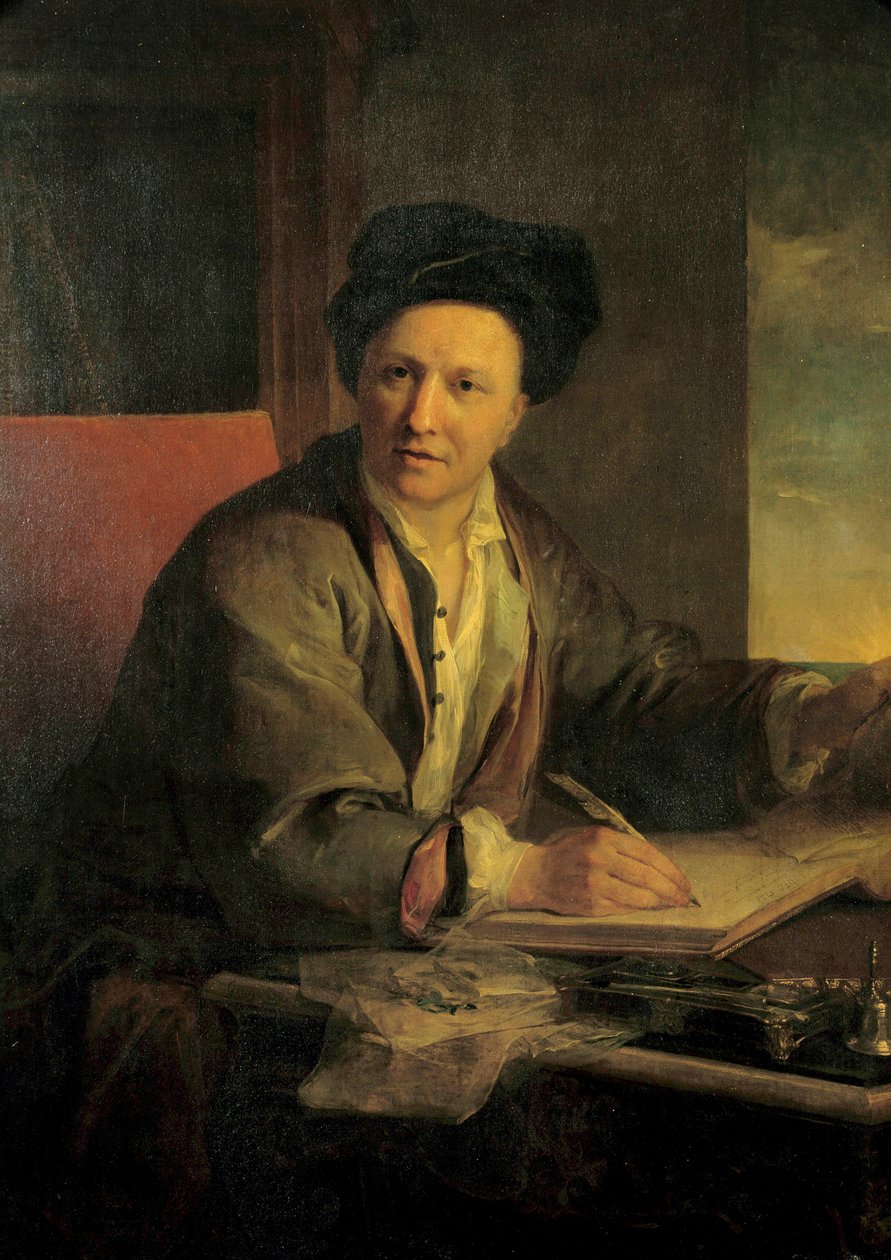 Portræt af Bernard Le Bouyer (Le Bovier) af Fontenelle (1657-1757), fransk forfatter Maleri af Louis Galloche (1670-1761) 1723 Søn. 1,2x0,9 m af Louis Galloche