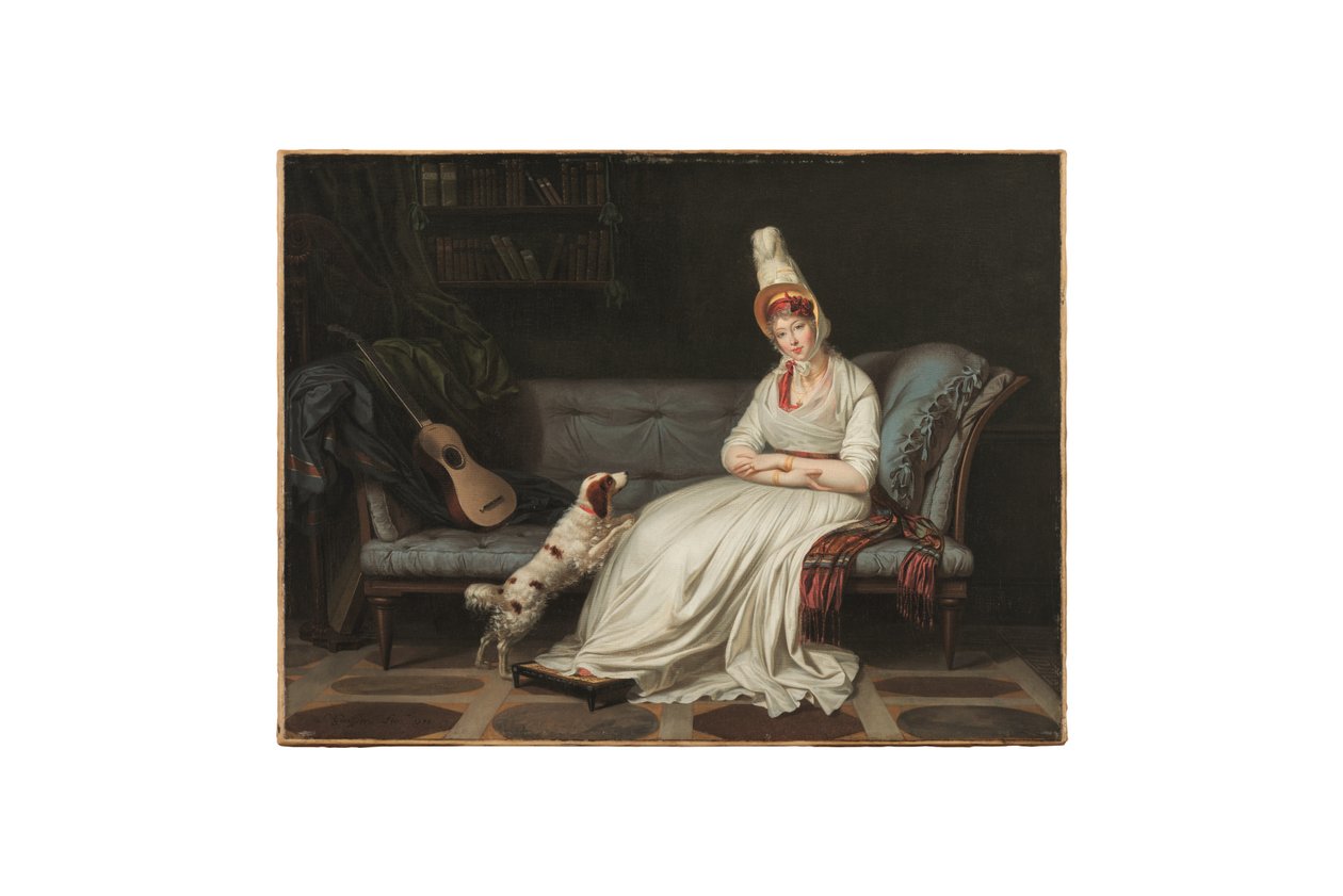 Portræt af Elizabeth, Lady Webster, senere Lady Holland (1771-1845), ca. 1795 (olie på lærred) af Louis Gauffier