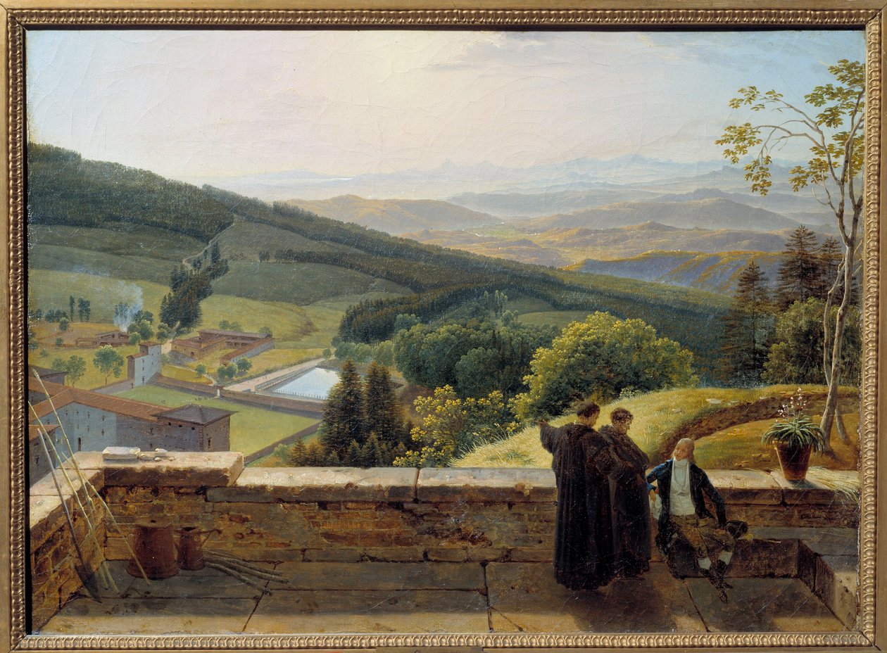 Arno-dalen, udsigt fra Vallombrosa af Louis Gauffier