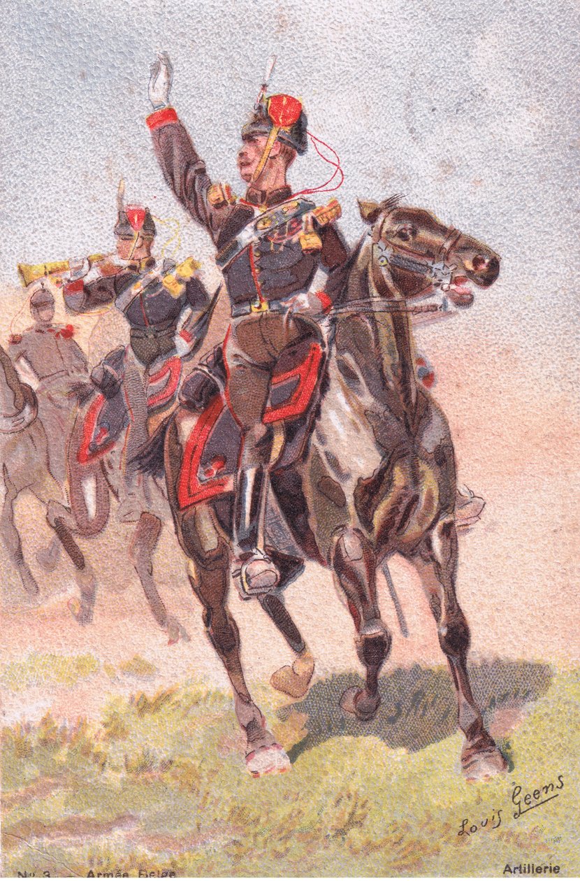 Artillerie, Postkort, 1920