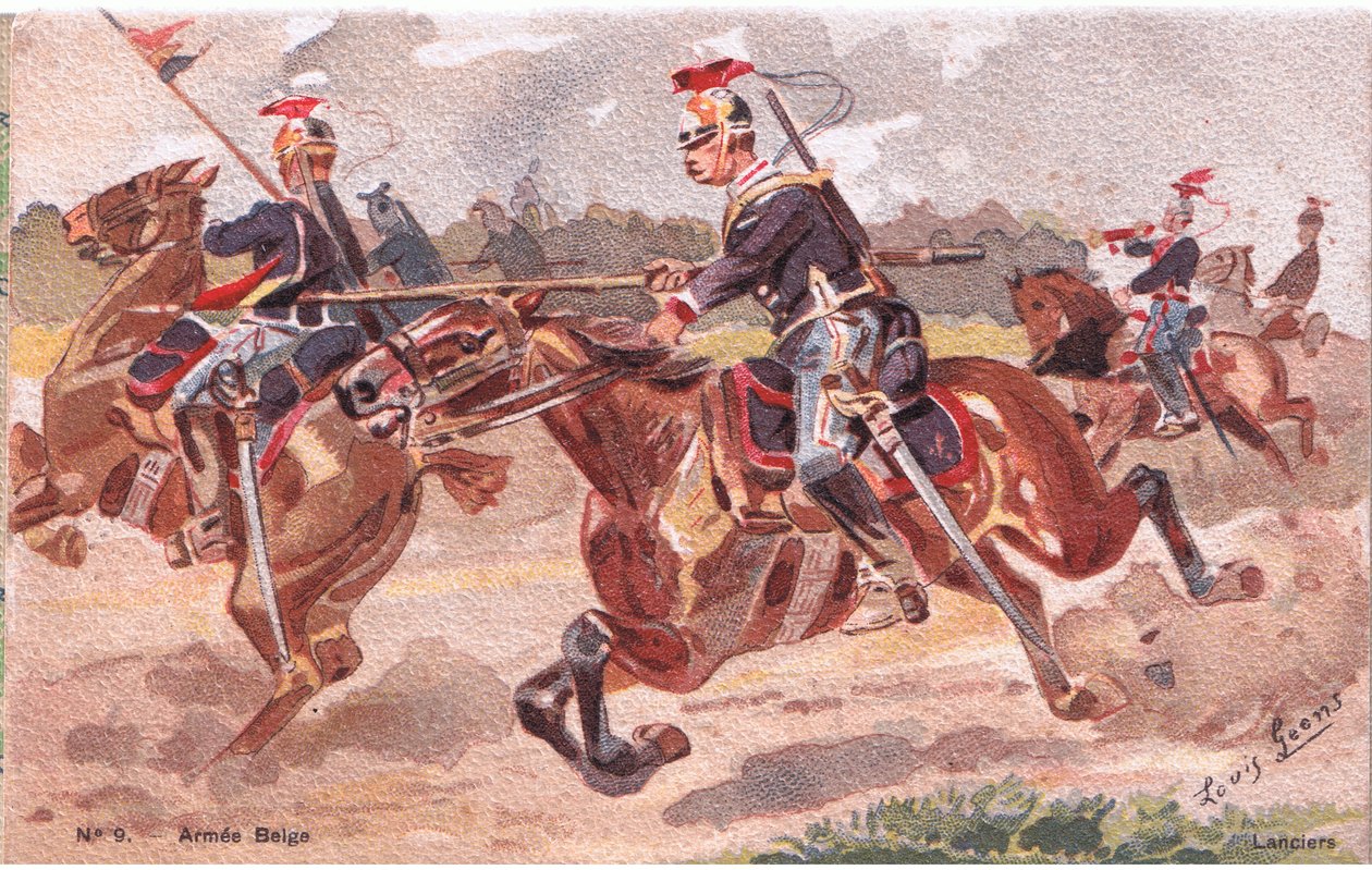 Lanciers, postkort, 1920