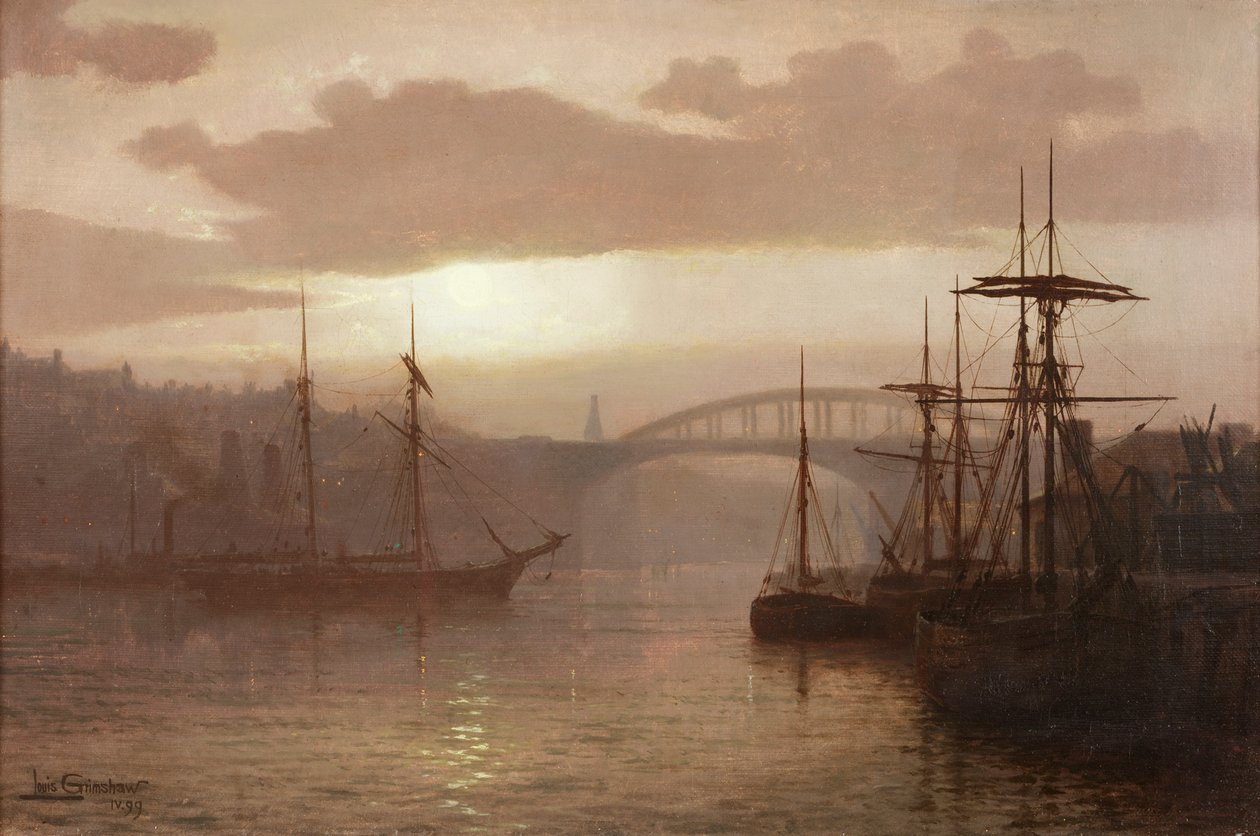 Sunderland Harbour, 1899 af Louis Grimshaw