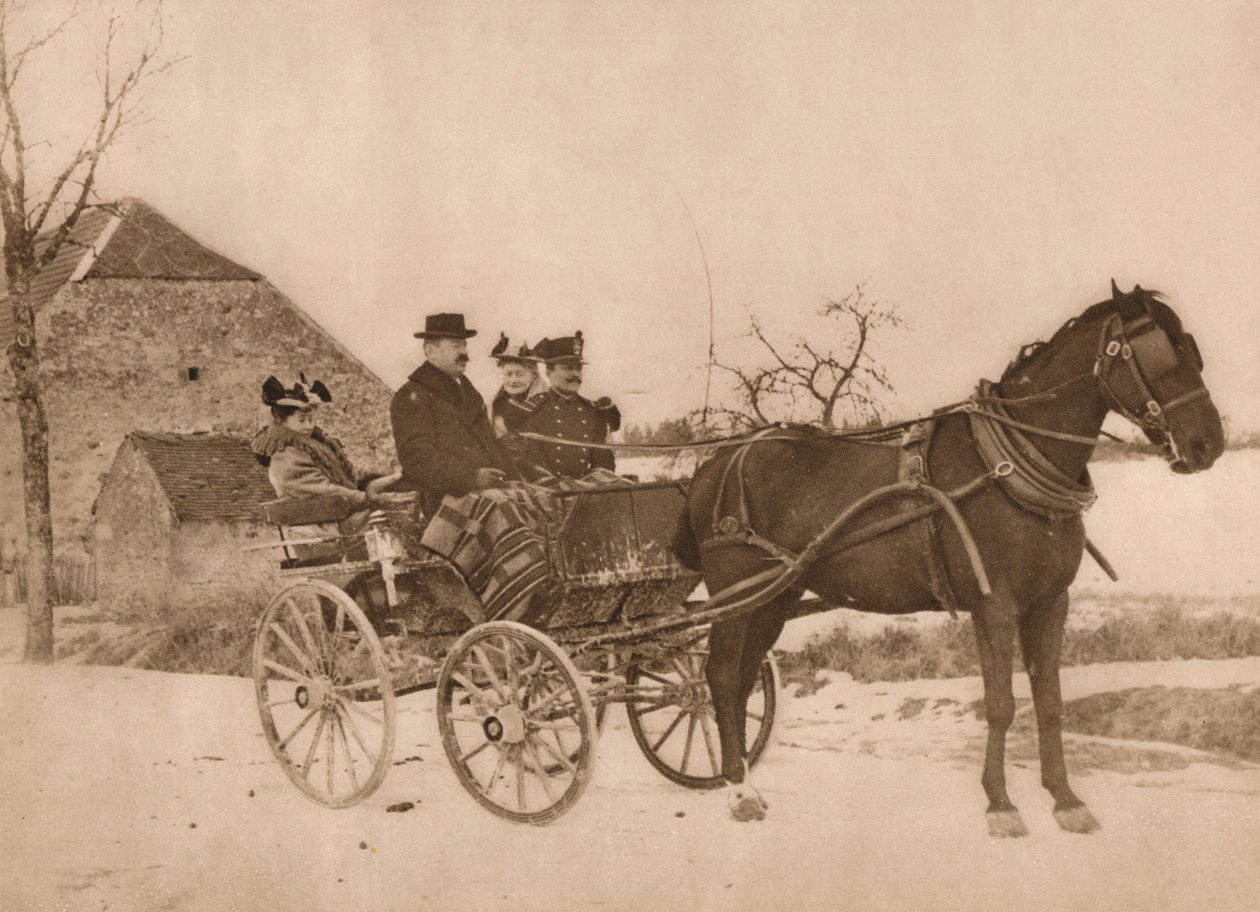 Mænd og kvinder i hestevogn, 1937 af Louis Guichard