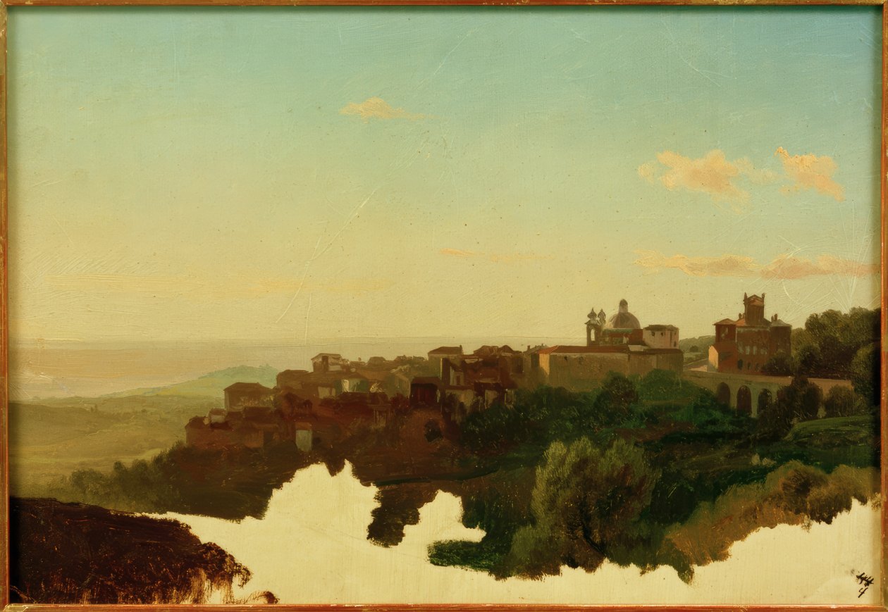 L.Gurlitt udsigt over Ariccia af Louis Gurlitt