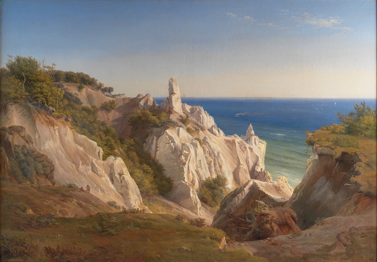 Klipperne på øen Mon af Louis Gurlitt