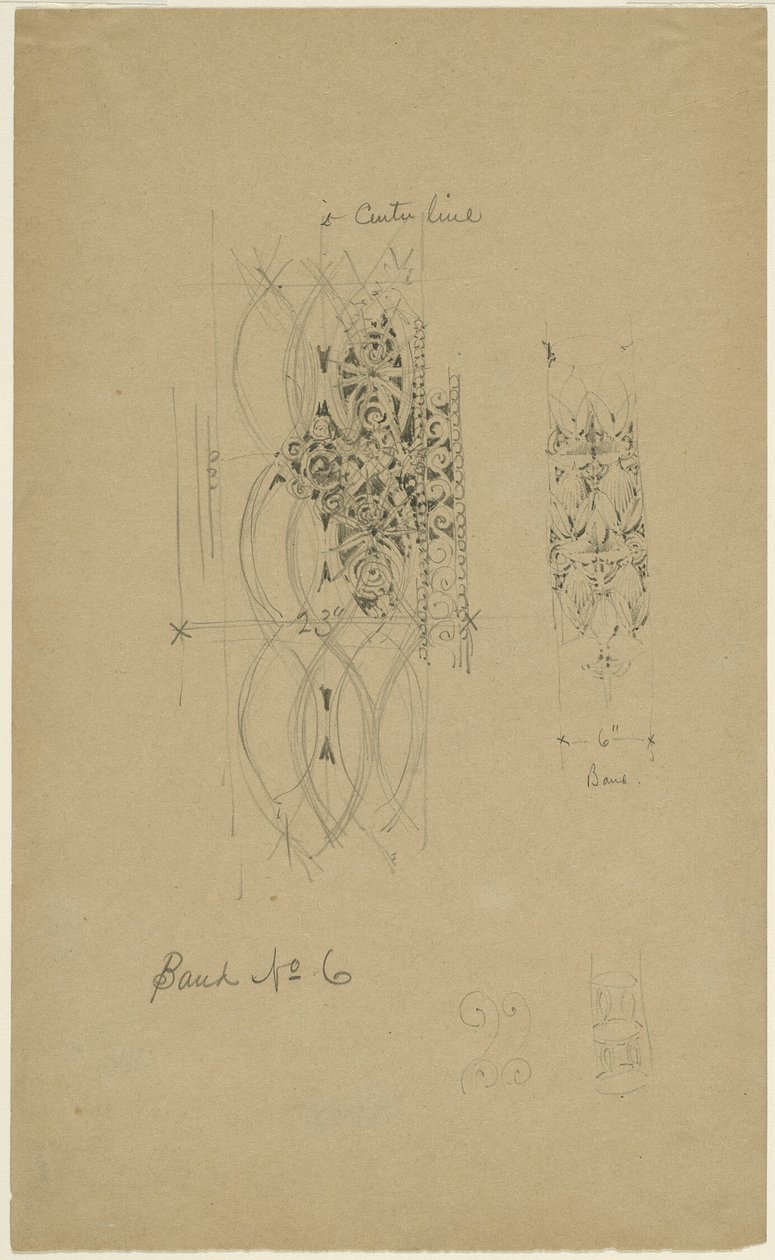 McVickers Theater, Chicago, Illinois, Sketch af Louis H. Sullivan