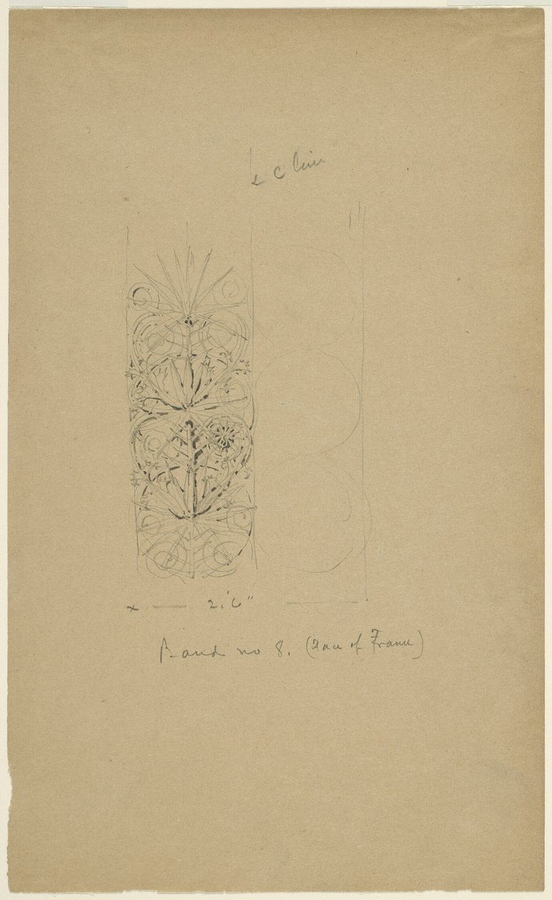 McVickers Theater, Chicago, Illinois, Sketch af Louis H. Sullivan