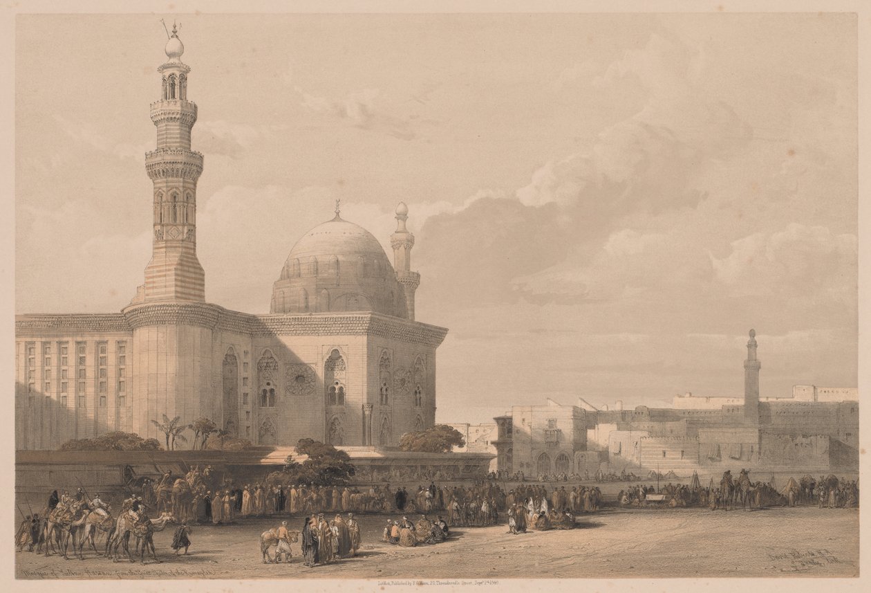 Egypten og Nubien: Bind III - nr. 38, Sultan Hassans moske fra Den Store Plads..., 1838. af Louis Haghe