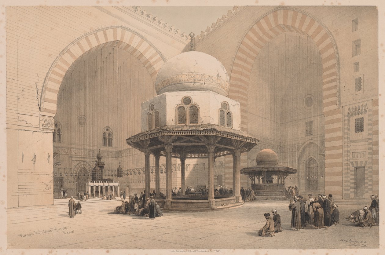 Egypten og Nubien: Bind III - nr. 8, Sultan Hassans moske, Kairo, 1838. af Louis Haghe