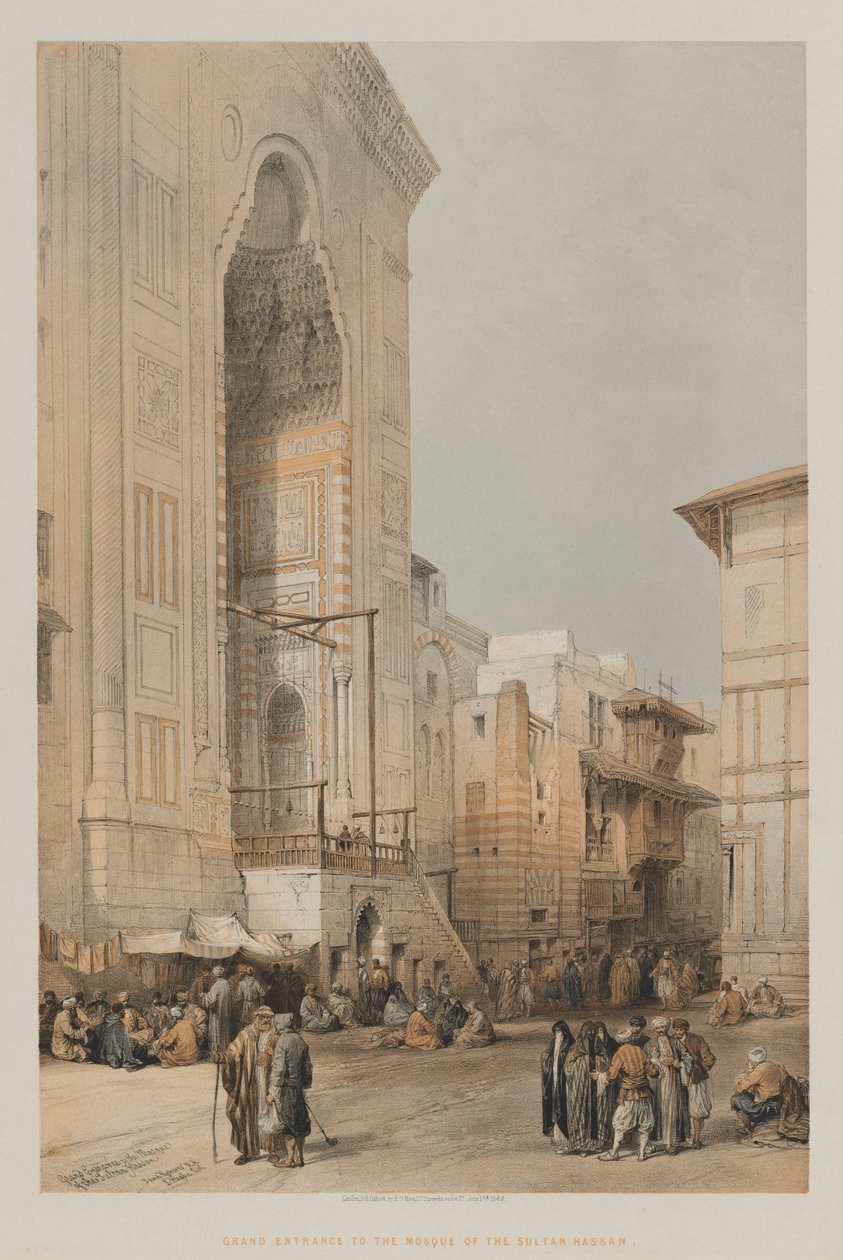Egypten og Nubien, bind III: Store indgang til Sultan Hassans moske, 1849. af Louis Haghe