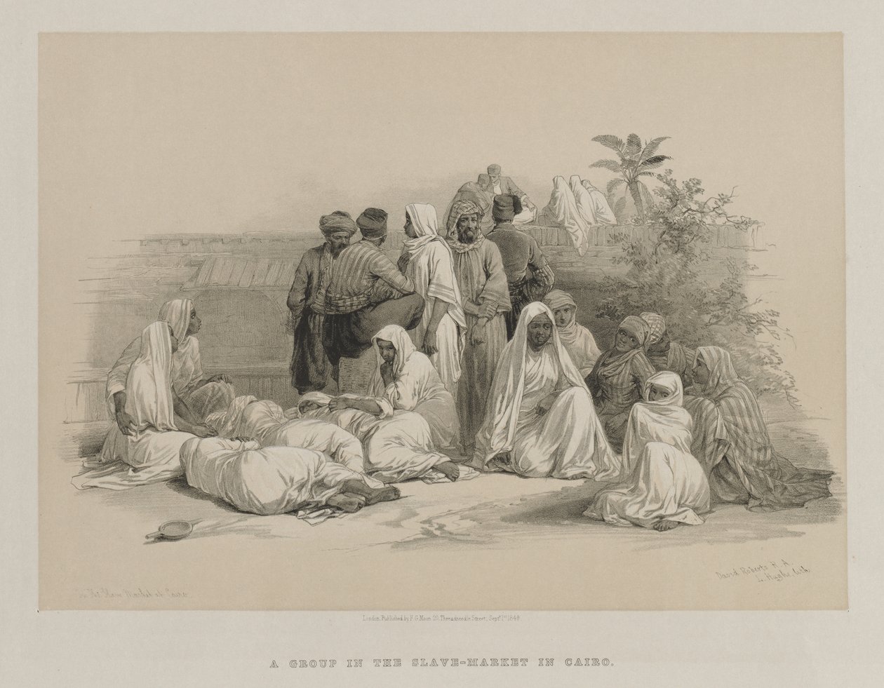 Egypten og Nubien, bind III: På slavemarkedet i Kairo, 1849. af Louis Haghe