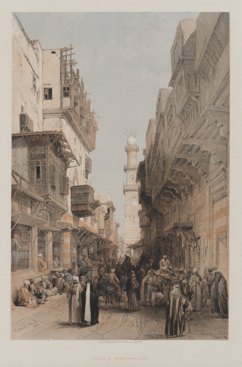Egypten og Nubien, bind III: Moske el Mooristan, Kairo, 1849. af Louis Haghe