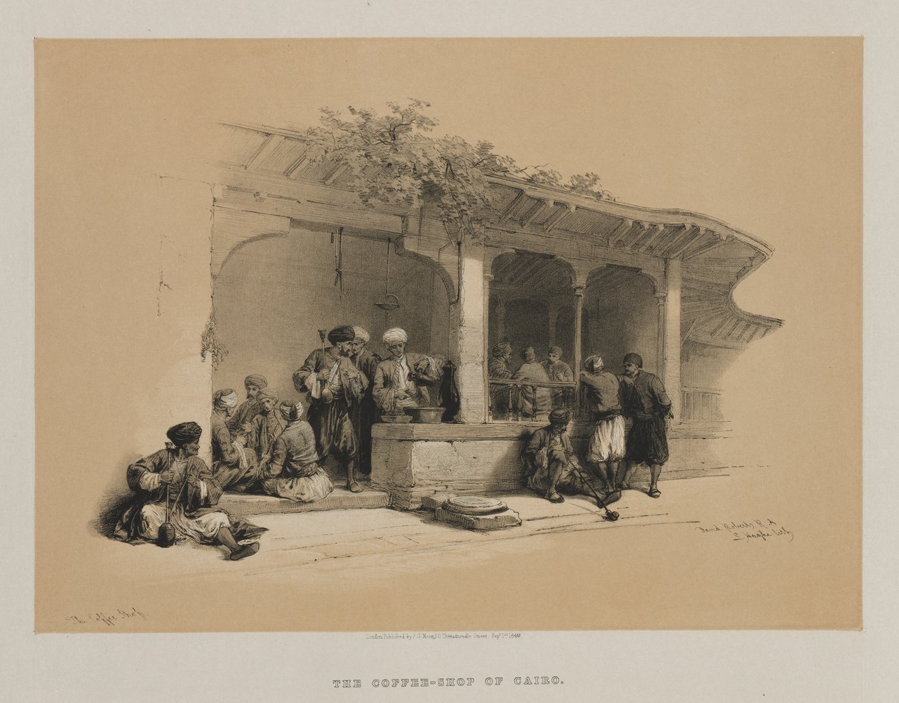 Egypten og Nubien, bind III: The Coffee Shop af Louis Haghe