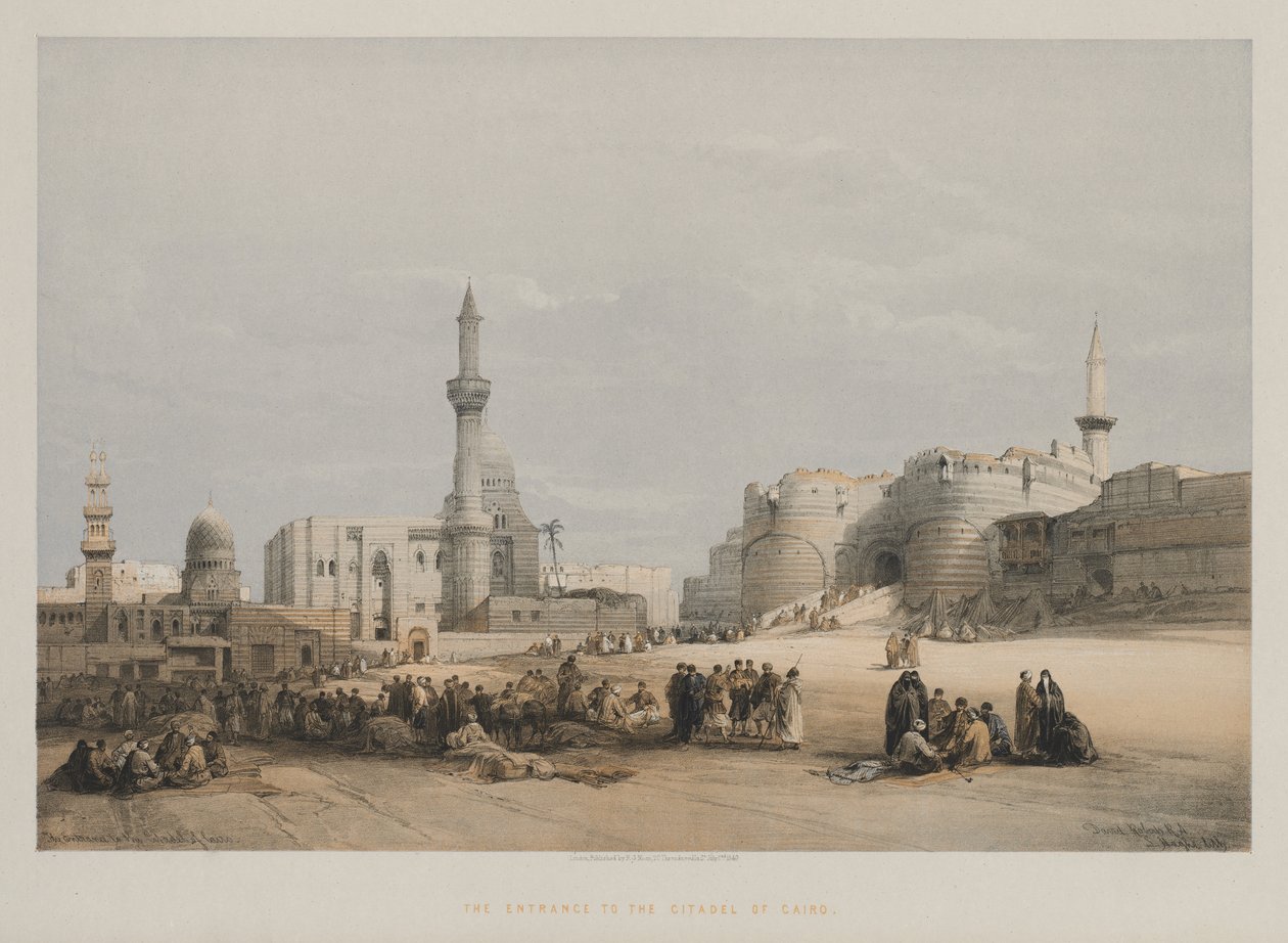 Egypten og Nubien, bind III: Indgangen til Kairos citadell, 1849. af Louis Haghe