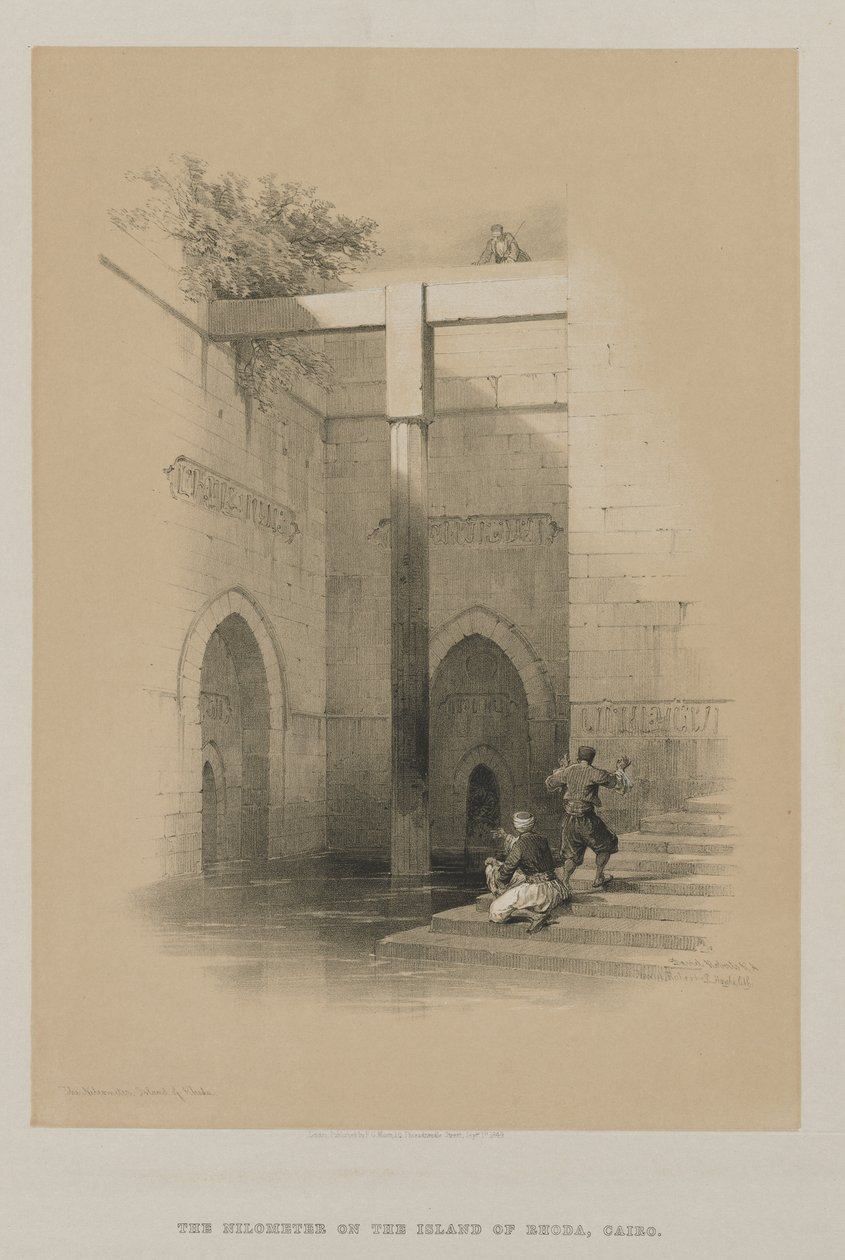 Egypten og Nubien, bind III: Nileometeret. Øen Rhoda af Louis Haghe