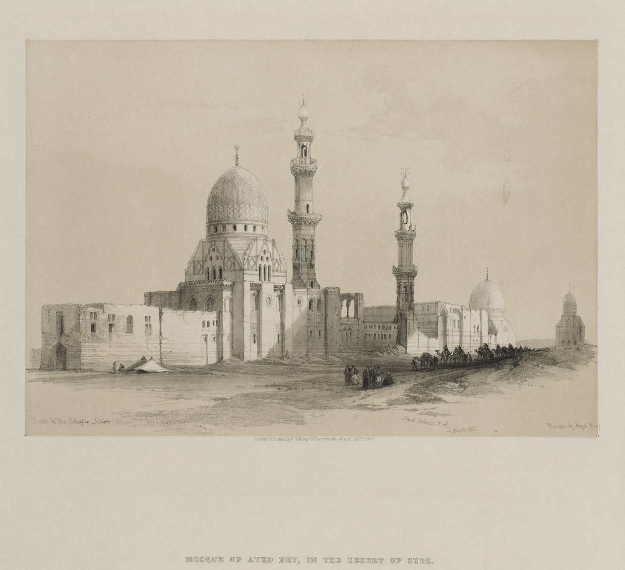 Egypten og Nubien, bind III: Kalifernes grave-Cairo. Moskeen i Ayed Be[y] af Louis Haghe