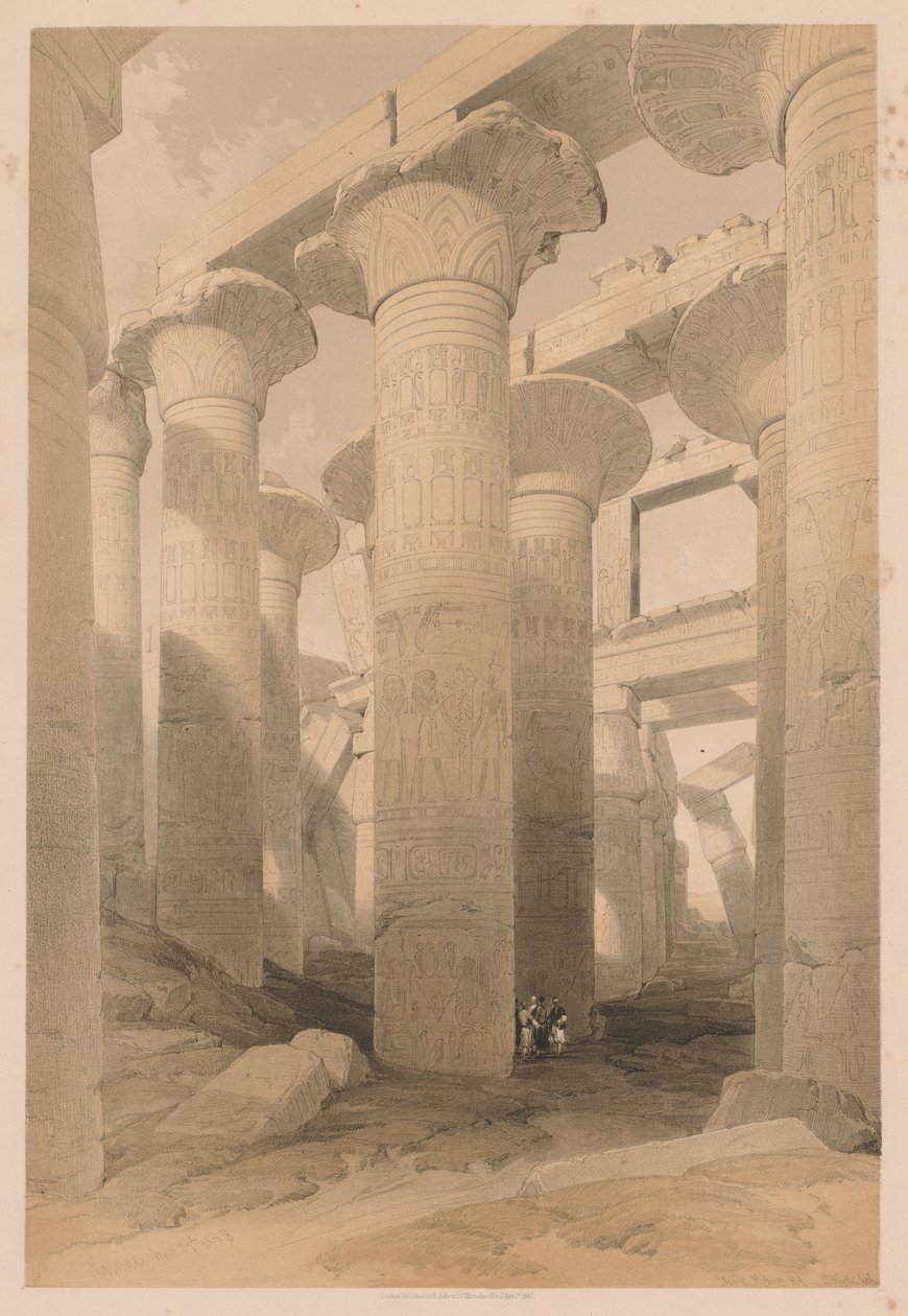 Egypten og Nubien: bind II - nr. 14, Karnak, 1838. af Louis Haghe