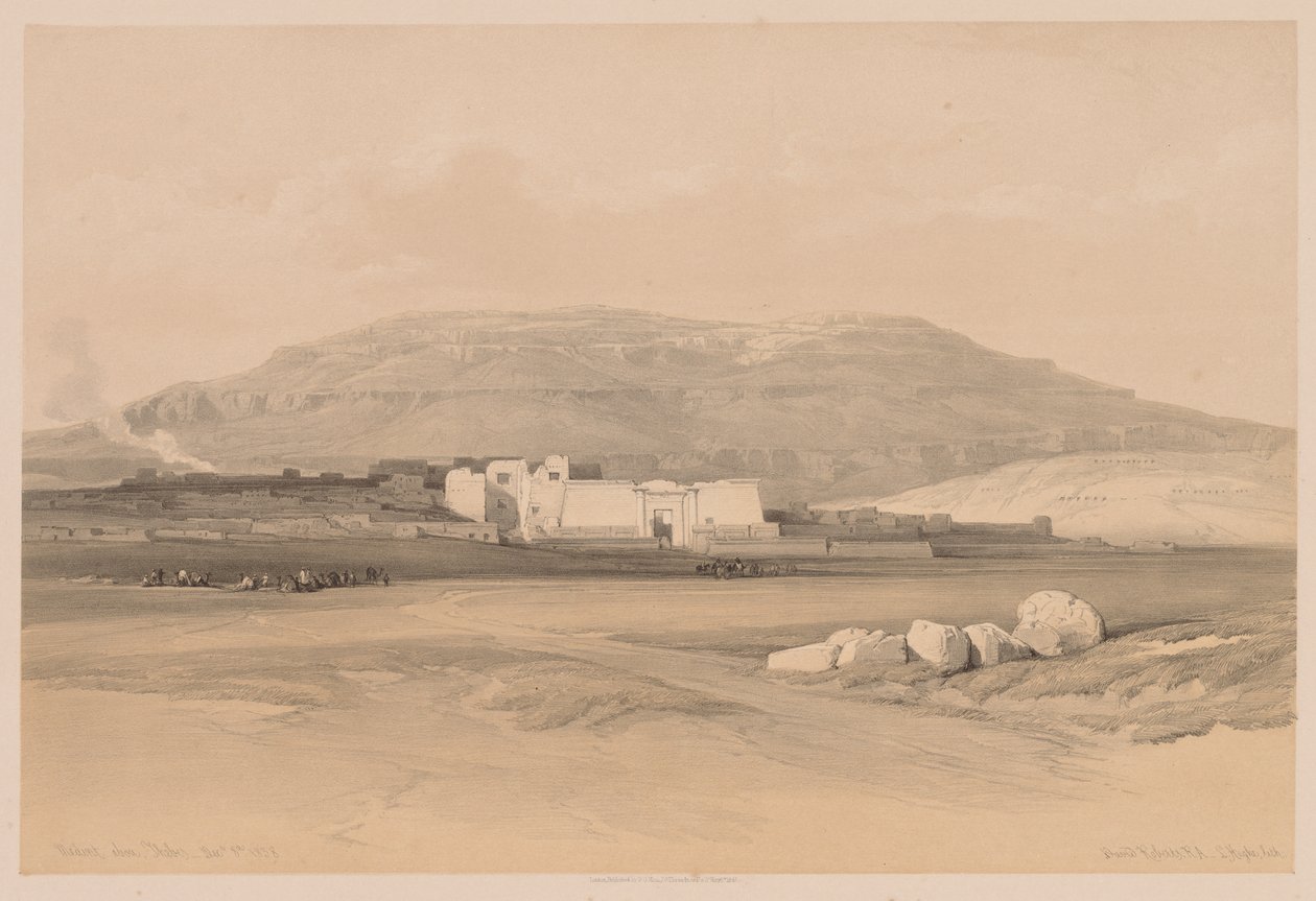 Egypten og Nubien: bind II - nr. 20, Medinet Abou, Theben af Louis Haghe