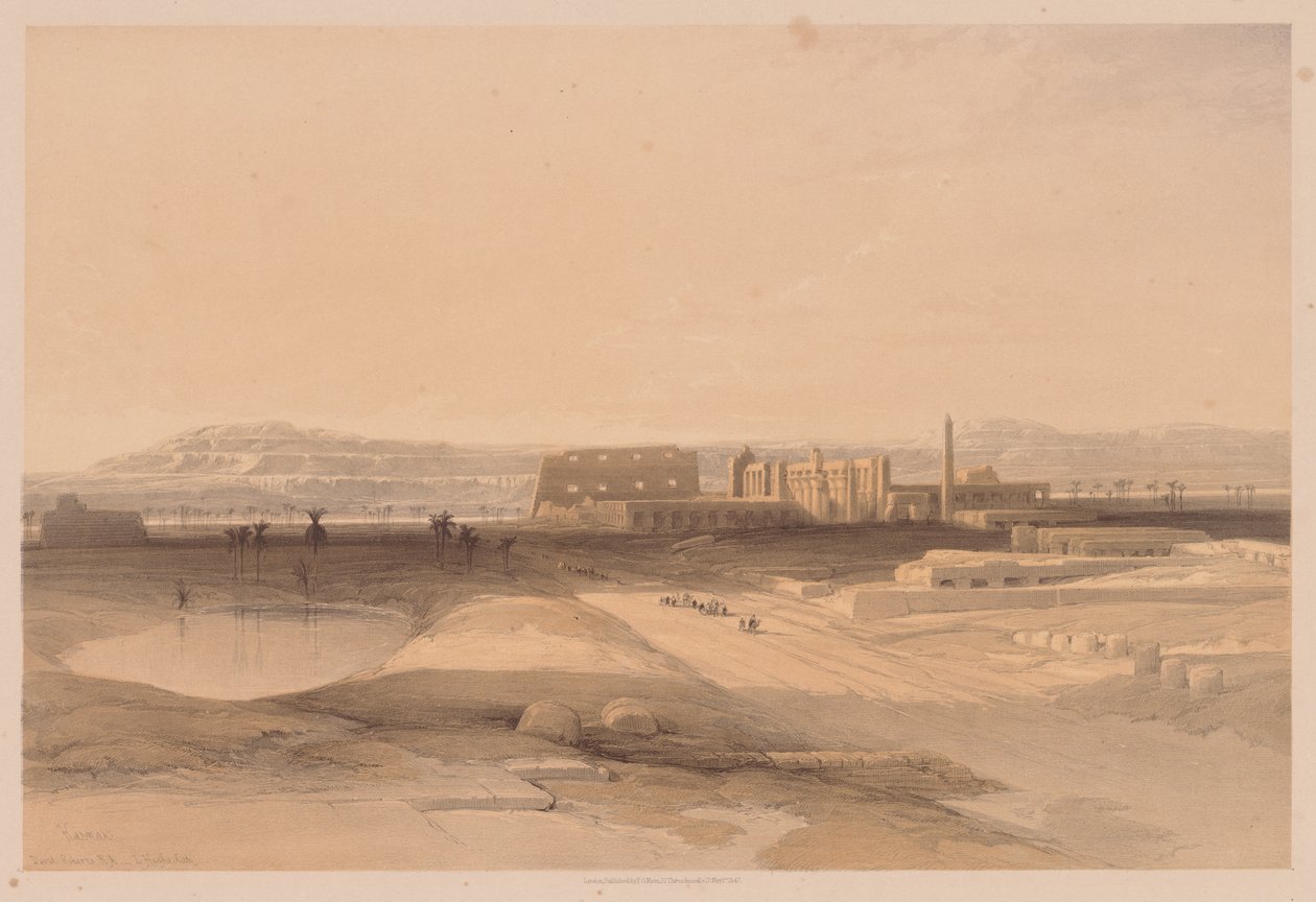 Egypten og Nubien: bind II - nr. 32, Karnak, 1838. af Louis Haghe