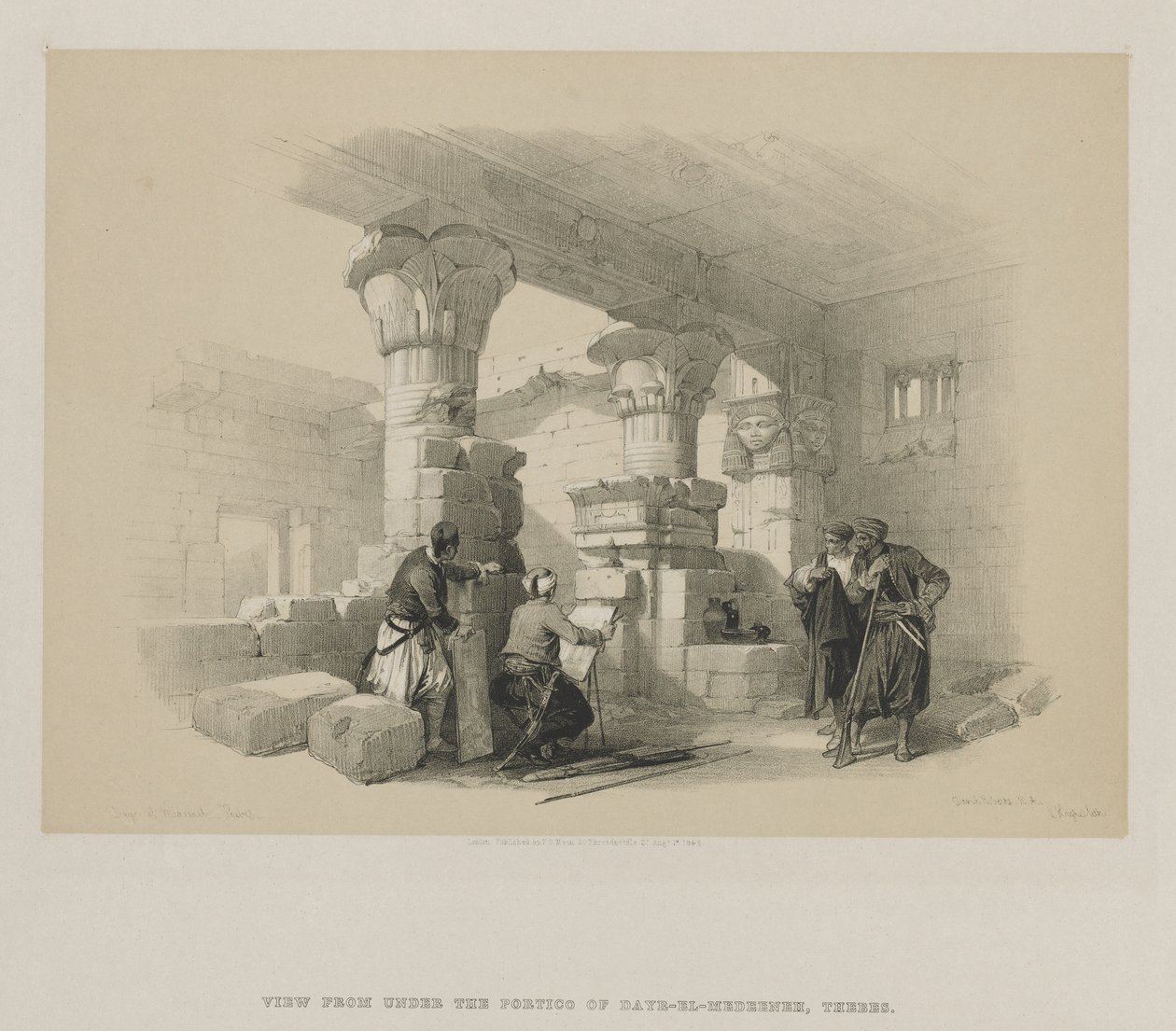 Egypten og Nubien, bind II: Dayr-El-Medeeneh, Theben, 1848. af Louis Haghe