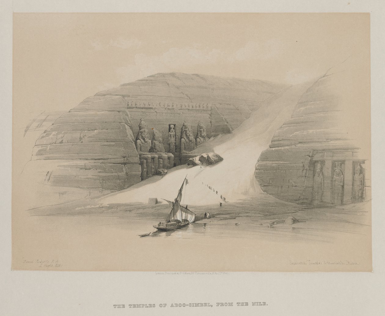 Egypten og Nubien, bind II: Udgravede templer i Abu Simbel, Nubien, 1848. af Louis Haghe