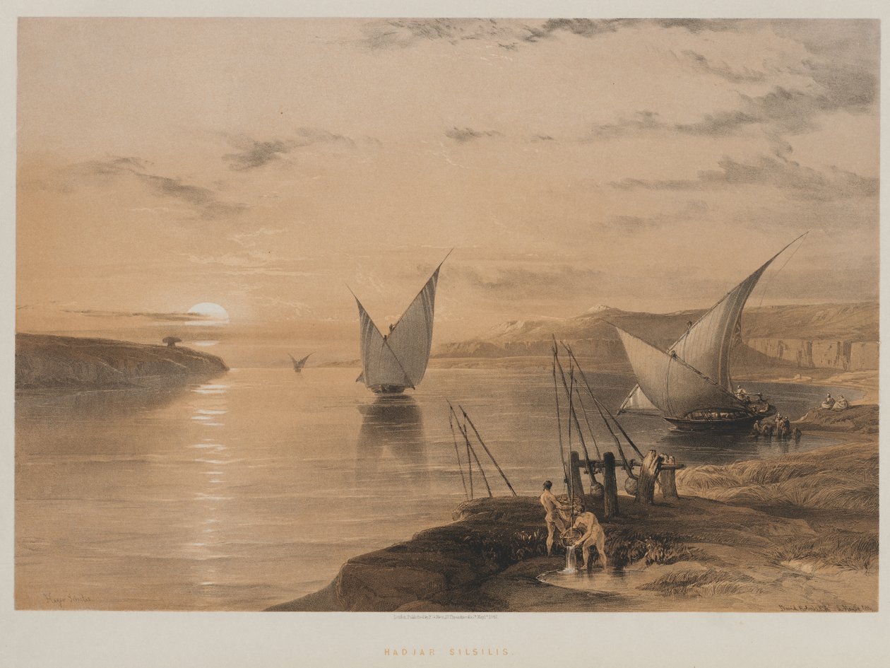 Egypten og Nubien, bind II: Hagar Setsilis, 1847. af Louis Haghe