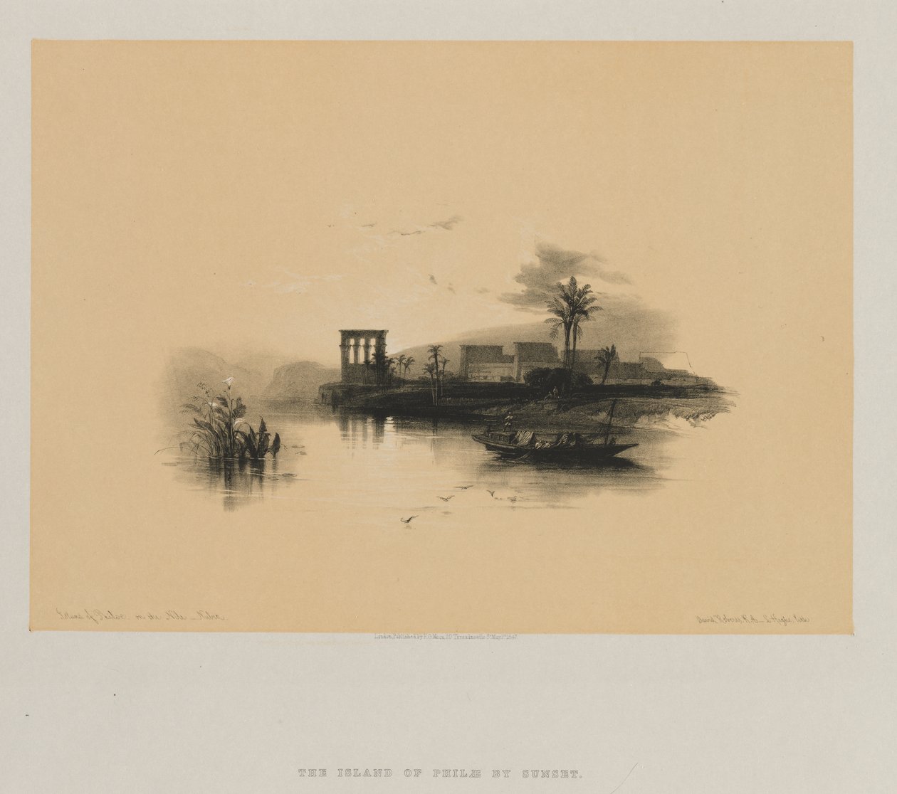 Egypten og Nubien, bind II: Island of Philae, ved Nilen, Nubien af Louis Haghe