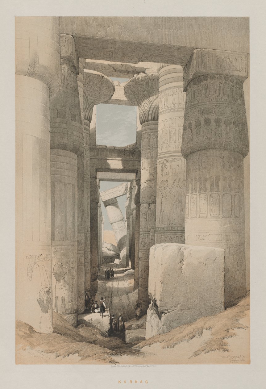 Egypten og Nubien, bind II: Karnak af Louis Haghe