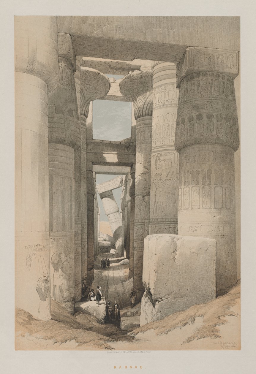 Egypten og Nubien, bind II: Karnak, 1847. af Louis Haghe