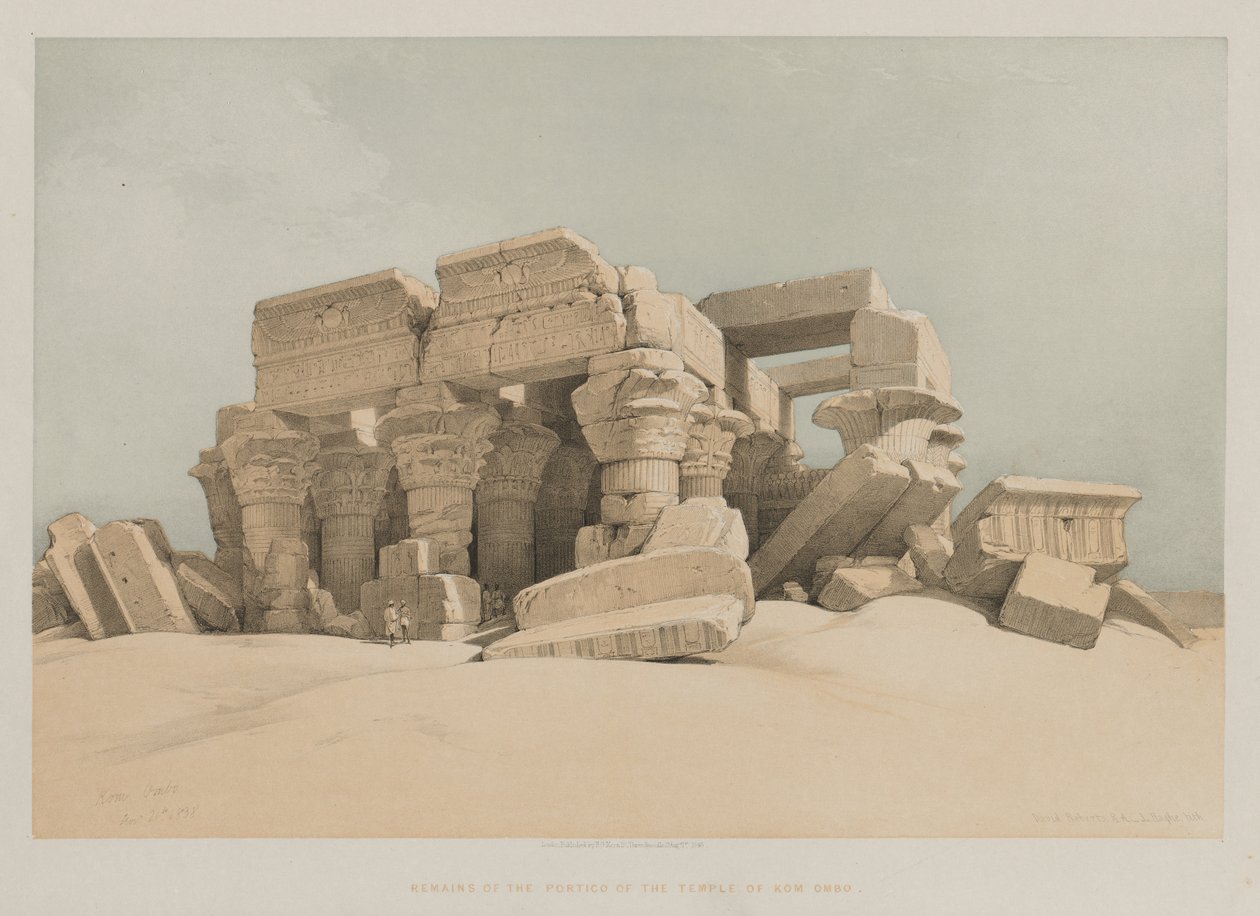 Egypten og Nubien, bind II: Kom-Ombo, 1846. af Louis Haghe