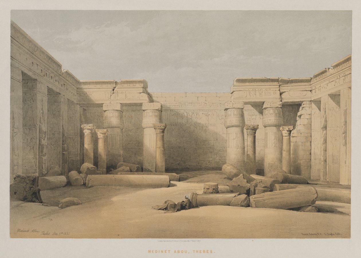 Egypten og Nubien, bind II: Medinet Abou, Theben af Louis Haghe